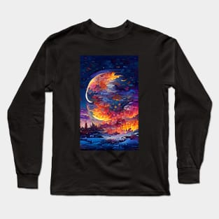 color moon Long Sleeve T-Shirt